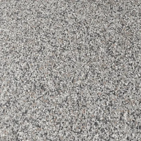 Render of a flamed grey granite surface: rough and crystalline, slightly paler than polished granite